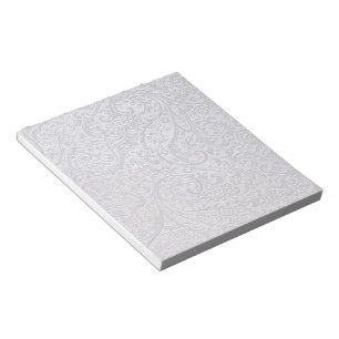 White Damask Notizblock