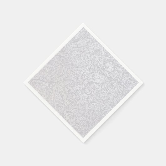 White Damask Serviette (Ecke)