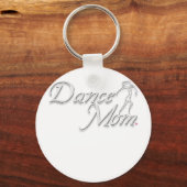 White Dance Mom für Schwarz Schlüsselanhänger (Vorderseite)