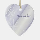 White Dancing Snowflakes Keramikornament (Rechts)