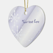 White Dancing Snowflakes Keramikornament (Links)