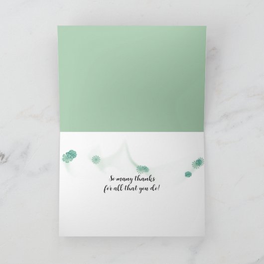 White Dandelion Vielen Dank Dankeskarte (Innenseite)