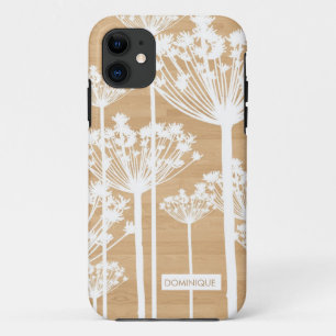 White Dandelions auf Wood Pattern iPhone 5s Case