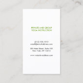 WHITE DANDELIONS YOGA LEHRER, YOGA INSTRUCTOR VISITENKARTE (Rückseite)