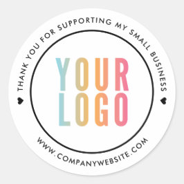 White danke, dass Sie mein kleines Unternehmen unt Runder Aufkleber