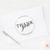 White Dankeschön an den Minimalistischen Aufkleber (Umschlag)