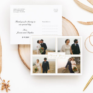 White Dankeschön Ihnen für die Hochzeitskassette 4 Postkarte