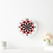 White Dartboard Runde Wanduhr (Zuhause)