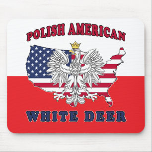 White Deer Texas Polnisch Amerikanisch Mousepad
