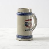 White Deer Texas Polnischer Amerikaner Bierglas (VorderseiteRechts)
