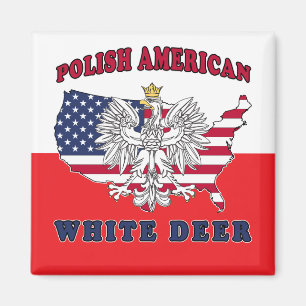 White Deer Texas Polnischer Amerikaner Magnet