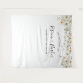 White delcate WEDDING Backdrop Foto Stand Wandteppich (Vorderseite (Horizontal))