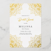 White Delicate Gold Mandala Brautparty
