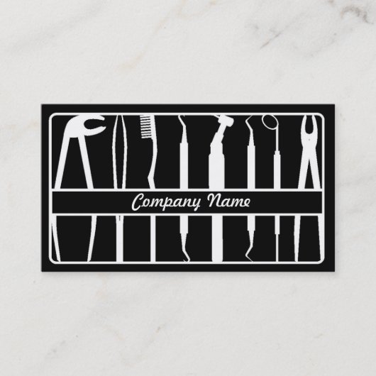 White Dentils Visitenkarte (Vorderseite)