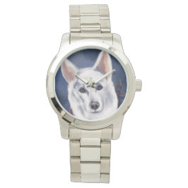 WHITE DEUTSCHE SHEPHERD ARMBANDUHR