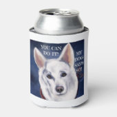 WHITE DEUTSCHE SHEPHERD DOSENKÜHLER (Kanne Vorderseite)