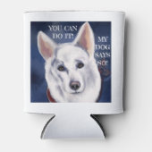 WHITE DEUTSCHE SHEPHERD DOSENKÜHLER (Vorderseite)