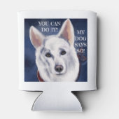 WHITE DEUTSCHE SHEPHERD DOSENKÜHLER (Rückseite)