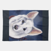 WHITE DEUTSCHE SHEPHERD GESCHIRRTUCH (Horizontal)