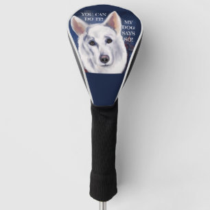 WHITE DEUTSCHE SHEPHERD GOLF HEADCOVER
