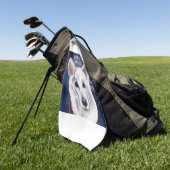WHITE DEUTSCHE SHEPHERD GOLFHANDTUCH (Gras)