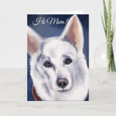 WHITE DEUTSCHE SHEPHERD KARTE (Vorderseite)