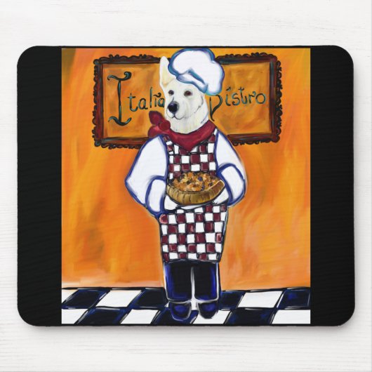 WHITE DEUTSCHE SHEPHERD KOCH MOUSEPAD (Vorne)