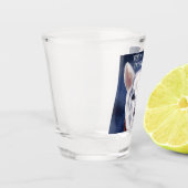 WHITE DEUTSCHE SHEPHERD SCHNAPSGLAS (Links)
