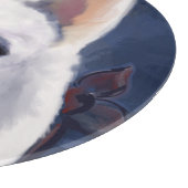 WHITE DEUTSCHE SHEPHERD SCHNEIDEBRETT (Ecke)