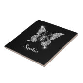 White Diamond Butterfly, DIY Script Name, Black Fliese (Seite)