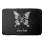 White Diamond Butterfly, Script Name, Black Badematte (Vorderseite)