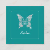 White Diamond Butterfly, Script Name, Deep Aquamar Begleitkarte (Vorderseite)