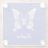 White Diamond Butterfly, Script Name, Deep Blue Glasuntersetzer (Rückseite)