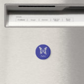 White Diamond Butterfly, Script Name, Deep Blue Magnet (In Situ (Geschirrspüler))