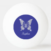 White Diamond Butterfly, Script Name, Deep Blue Tischtennisball (Vorderseite)