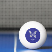 White Diamond Butterfly, Script Name, Deep Blue Tischtennisball (Netto)