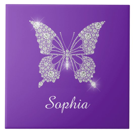 White Diamond Butterfly, Script Name, Lila Fliese (Vorderseite)