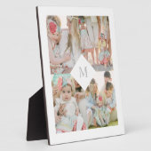 White Diamond Monogram Fotoplatte (Seite)