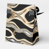 White diamonds and gold zebra stripes on black geschenkschachtel (Rückseite)