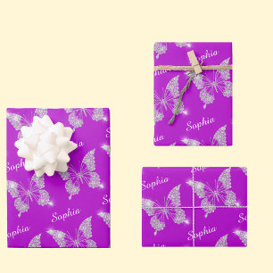 White Diamonds Butterfly Sparkle, Name des Werkes, Geschenkpapier Set