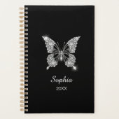 White Diamonds Butterfly, White Script Name, Black Planer (Vorderseite)