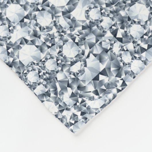 White Diamonds Glitzer Fleecedecke (Ecke)