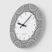 White Diamonds Glitzer Textur Print Große Wanduhr (Winkel)
