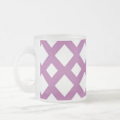 White Diamonds on Lavender Mattglastasse (Links)