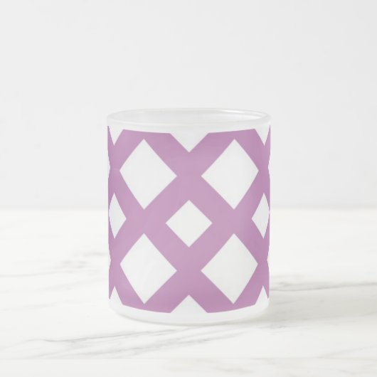 White Diamonds on Lavender Mattglastasse (Mittel)