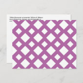 White Diamonds on Lavender Postkarte (Vorne/Hinten)
