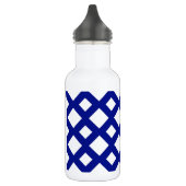 White Diamonds on Navy Edelstahlflasche (Links)