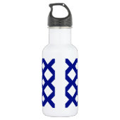 White Diamonds on Navy Edelstahlflasche (Rückseite)