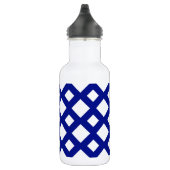 White Diamonds on Navy Edelstahlflasche (Rechts)