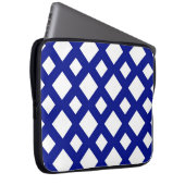 White Diamonds on Navy Laptopschutzhülle (Vorne Rechts)
